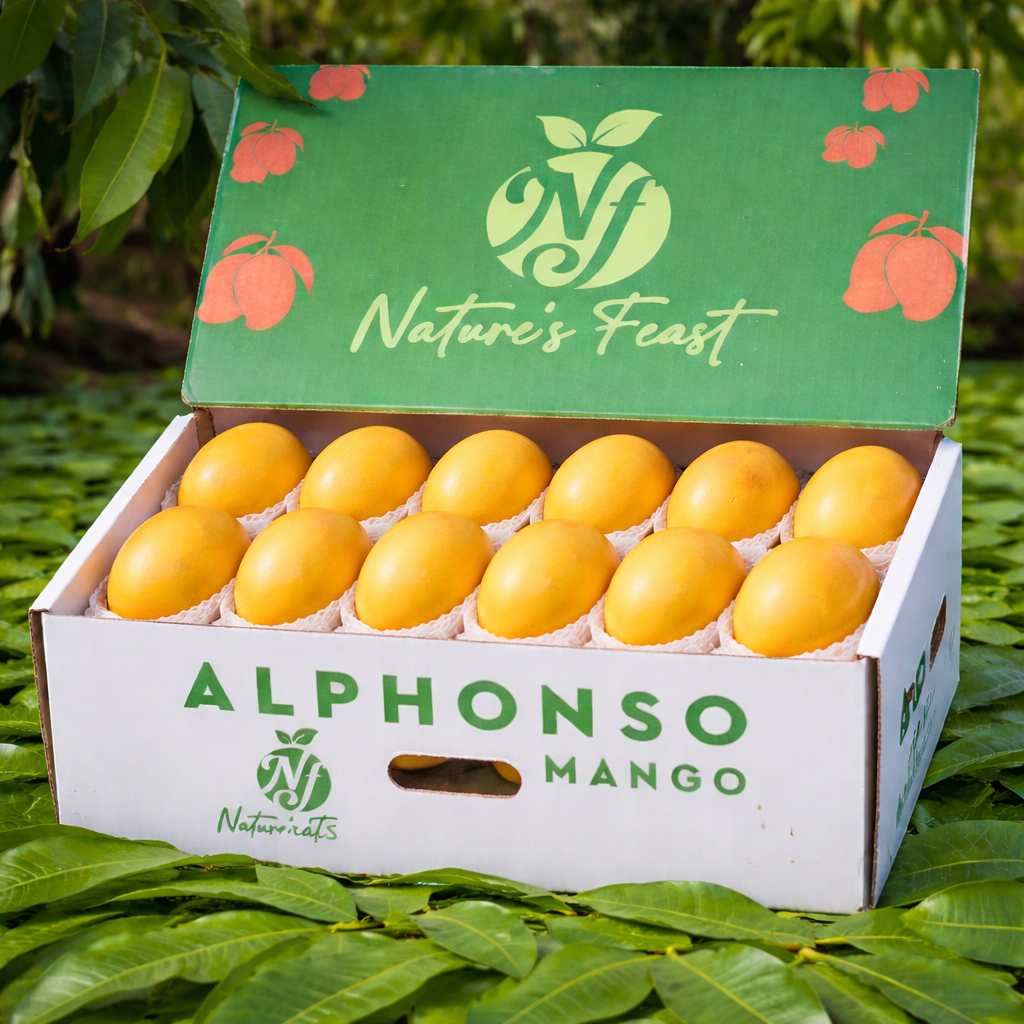 Nature's Feast Premium Ratnagiri Alphonso Mangoes (12 Pcs)