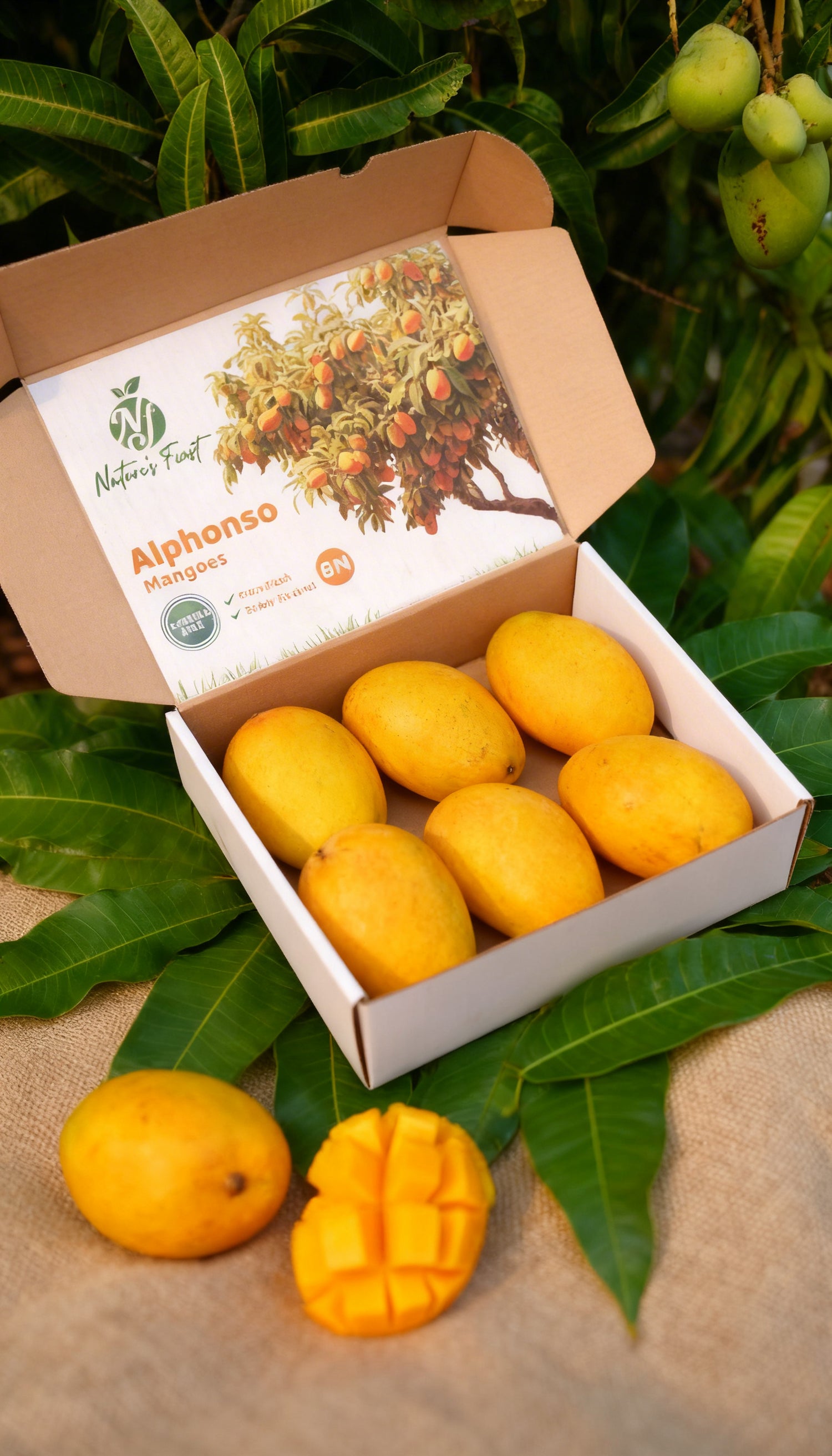 Nature's Feast Premium Ratnagiri Alphonso Mangoes (6 Mangoes)