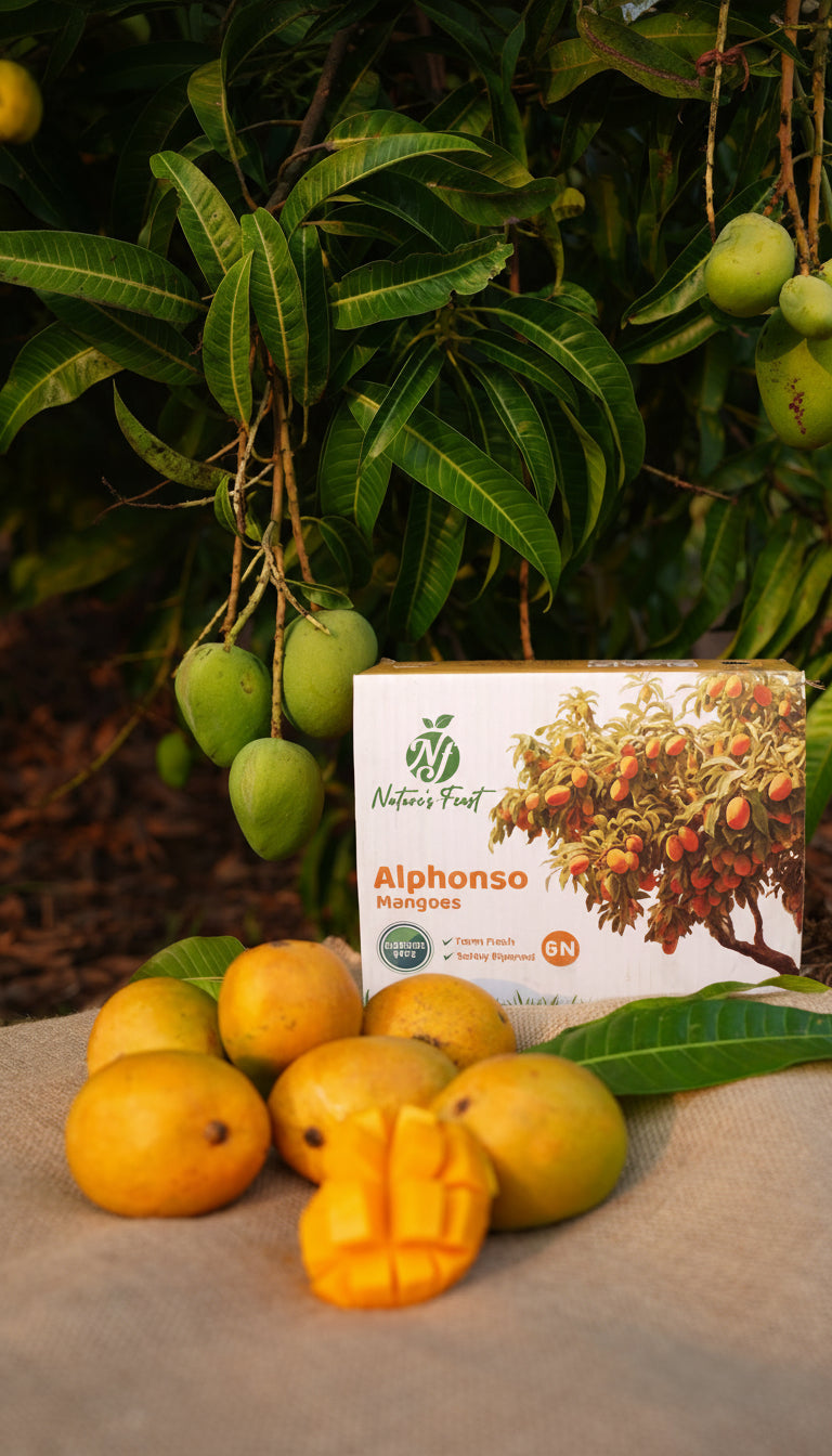 Nature's Feast Premium Ratnagiri Alphonso Mangoes (6 Mangoes)
